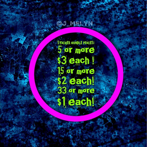 Sticker Sale Bundle Discounts Create Your Own Sticker Packs!5 or more $3… - Picture 2 of 3